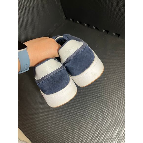 Kizik Prague Navy Blue Size Mens 14‎ Wide Canvas Suede Sneakers Hands Free - Picture 6 of 7